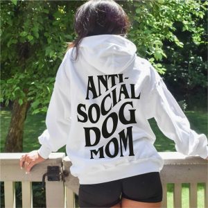 Dog Mom Hoodie White v5