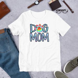 Dog Mom Tshirt White v7
